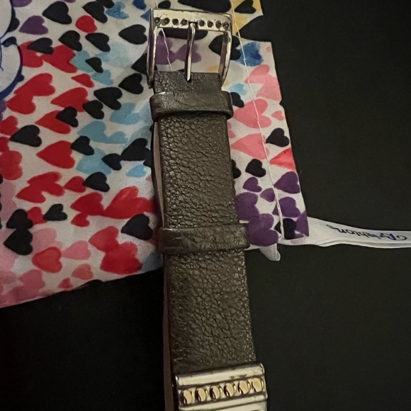 Brighton Osaka Watch Women Silver Tone Rectangle Dial Italian Calfskin - Picture 12 of 14